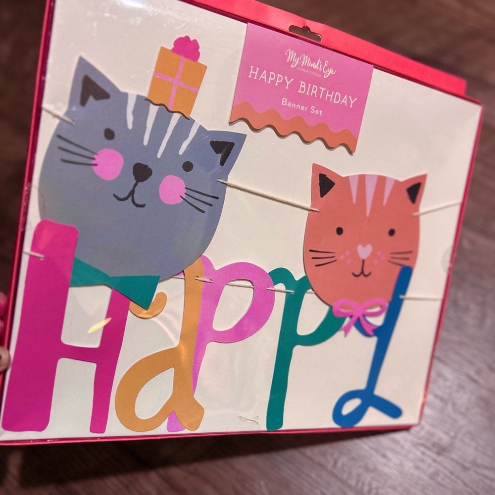 Happy Birthday Cat Banner 2 total